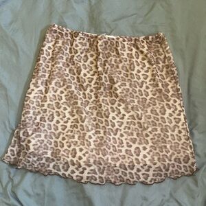 See You Monday Brown Leopard Mini Skirt